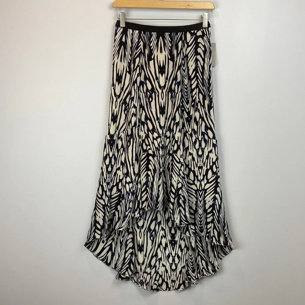 Anthro • Leifsdottir Inked Antonia Silk High Low Skirt - Picture 2 of 14